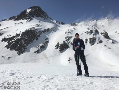 Progresión con raquetas de nieve